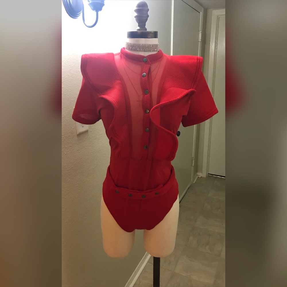 Nakia Sheer Ruffle Bodysuit - Picture 7 of 8